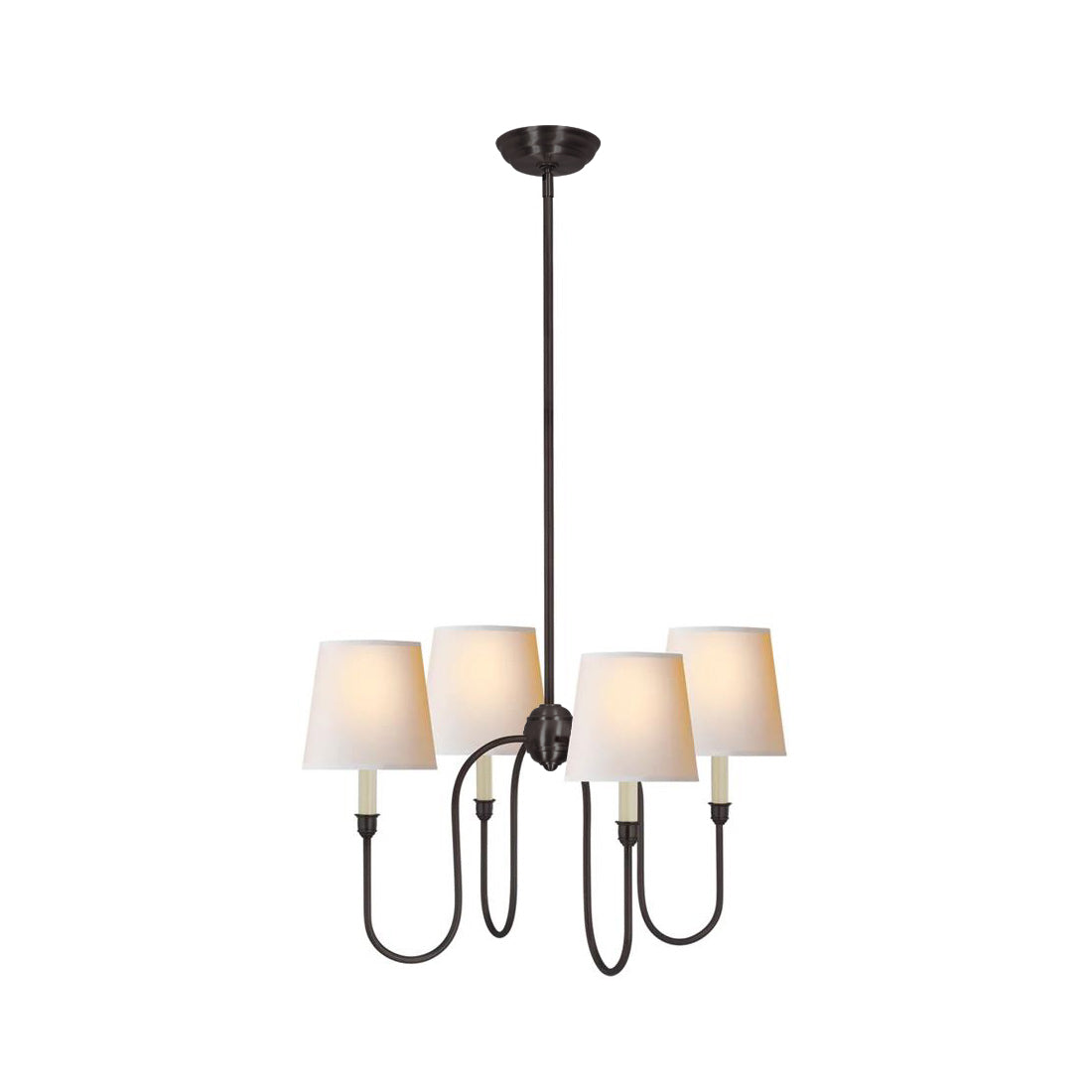 Talia Chandelier Luxury Brass Fabric