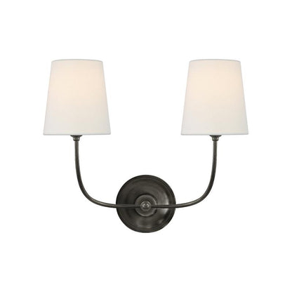 Victor Wall Lamp Black Bronze Fabric