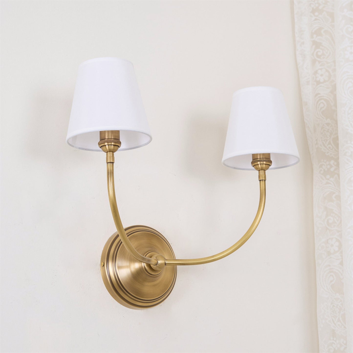 Victor Wall Lamp Black Bronze Fabric