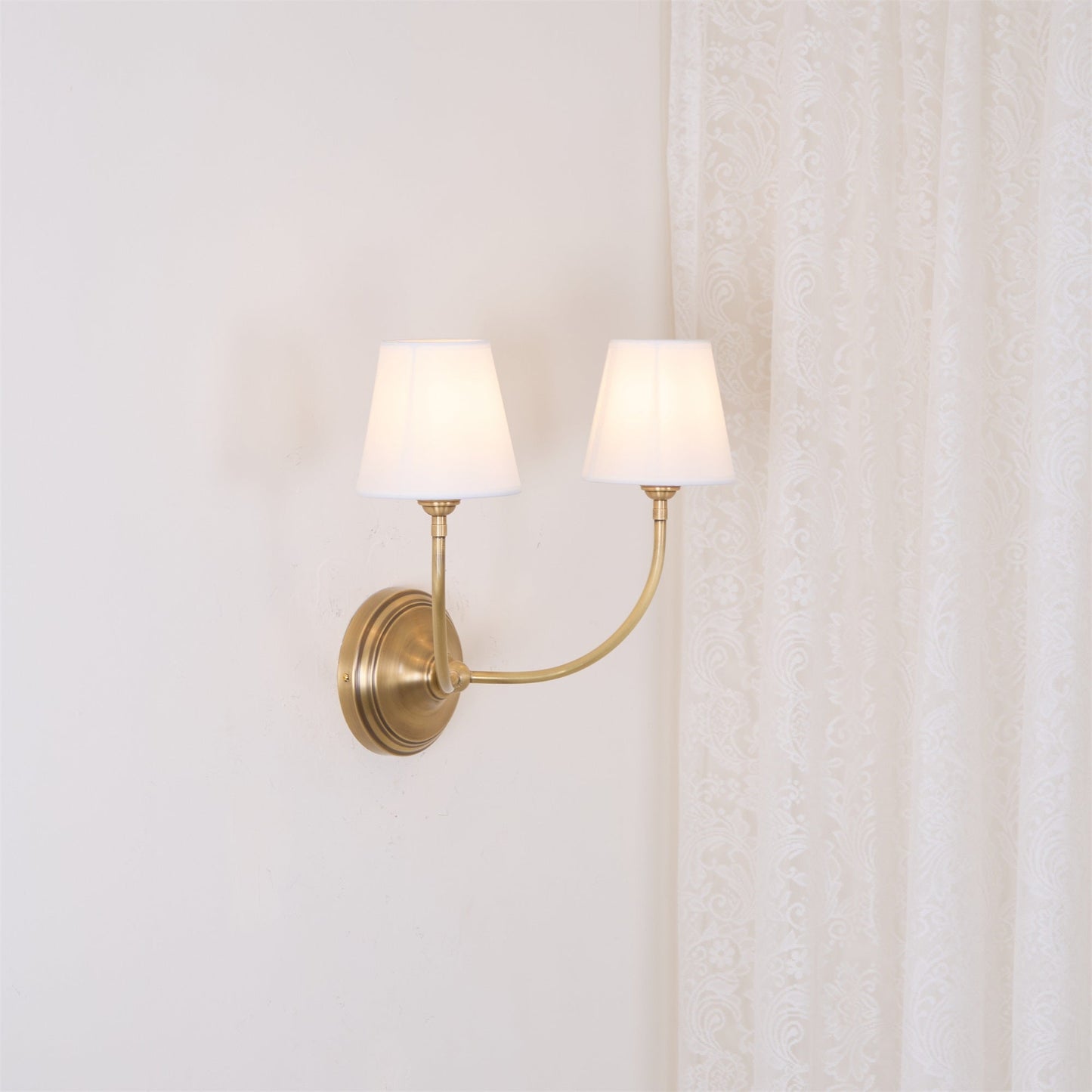 Victor Wall Lamp Black Bronze Fabric