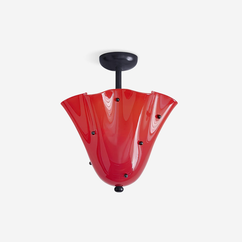 Plafonnier semi-encastré en verre de Murano Eldis