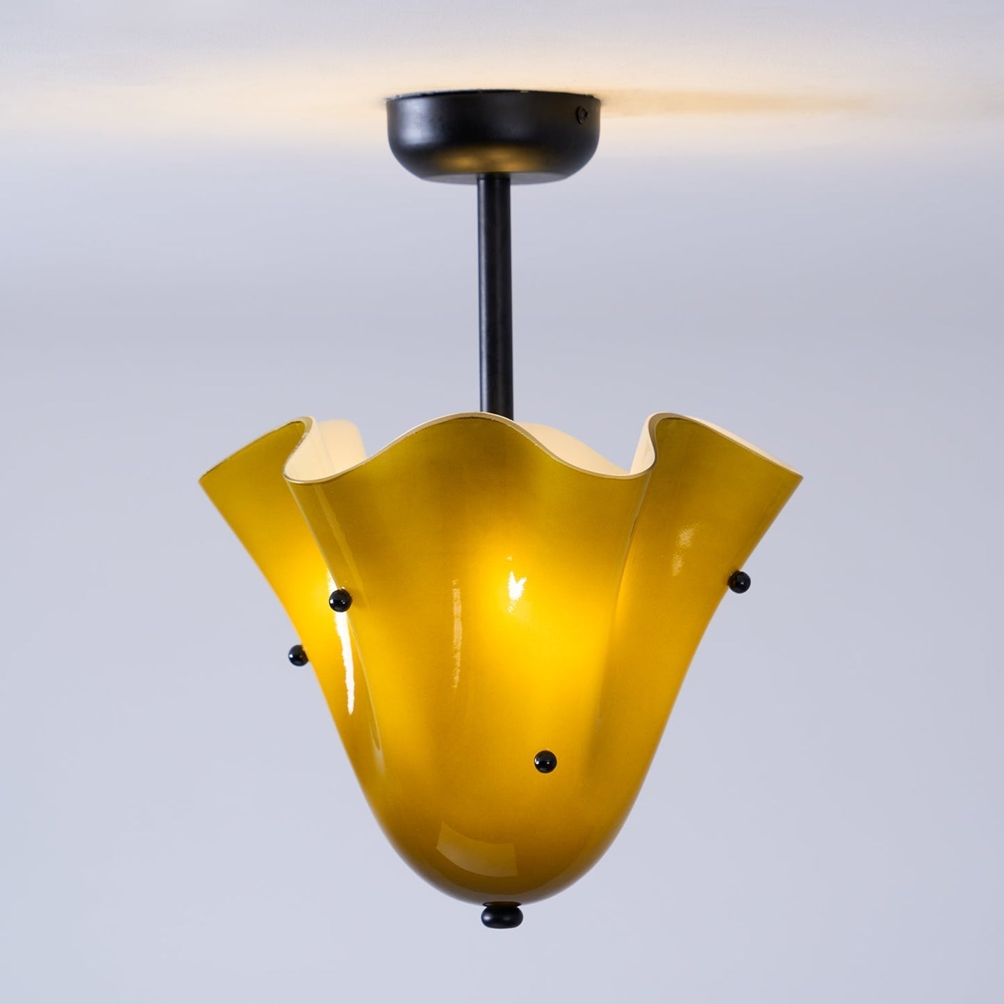 Plafonnier semi-encastré en verre de Murano Eldis