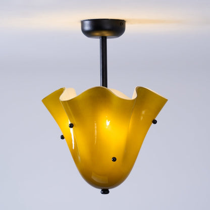 Plafonnier semi-encastré en verre de Murano Eldis