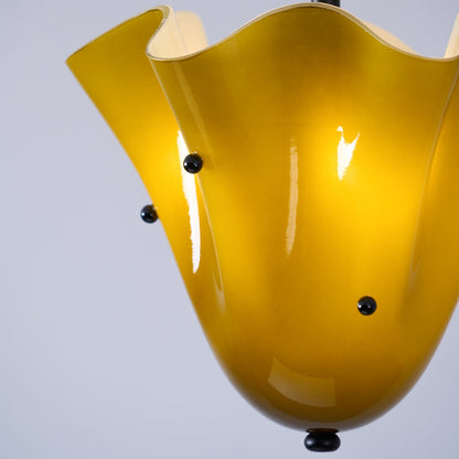 Plafonnier semi-encastré en verre de Murano Eldis