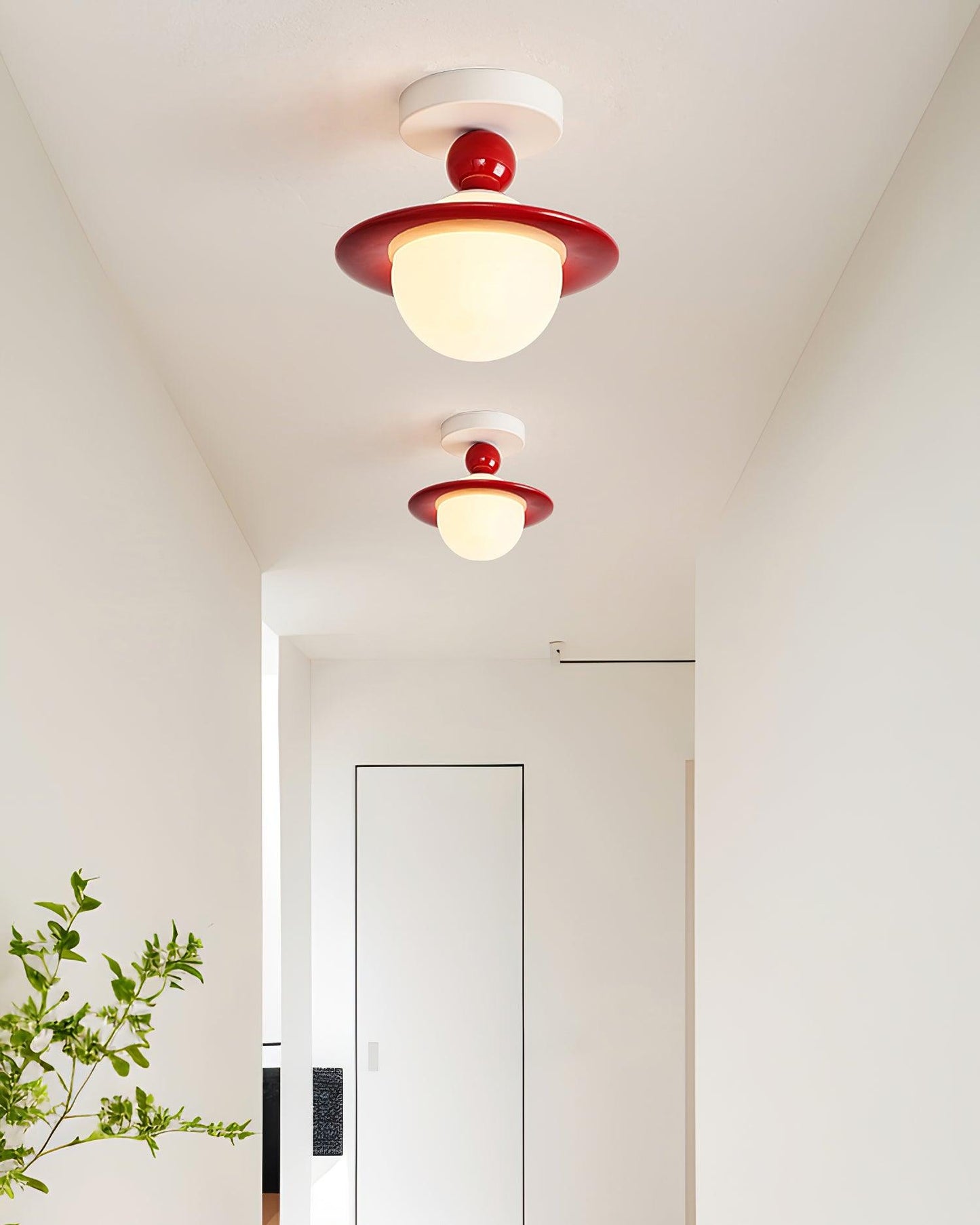 Pivoro Red and White Ceiling Light