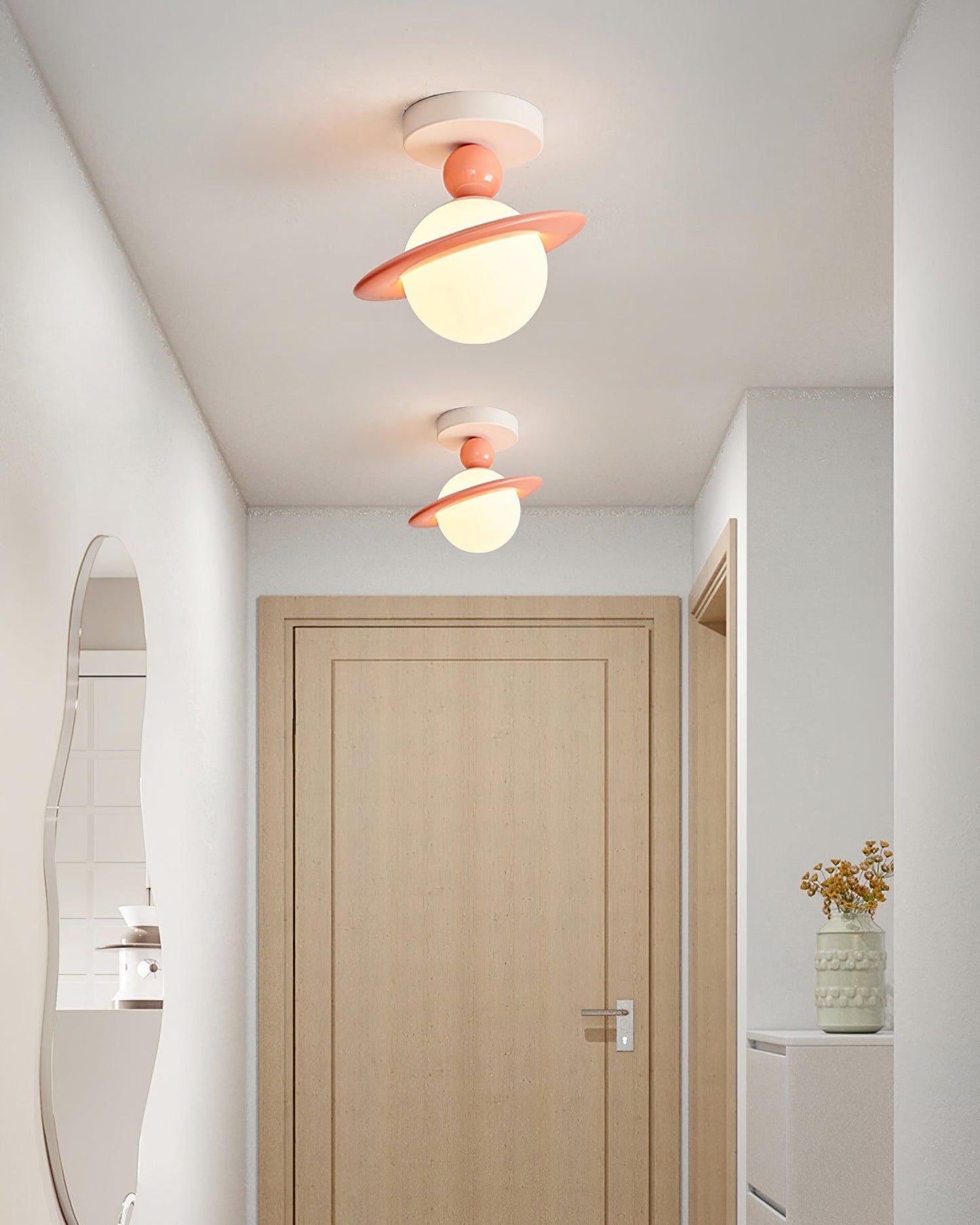 Pivoro Red and White Ceiling Light