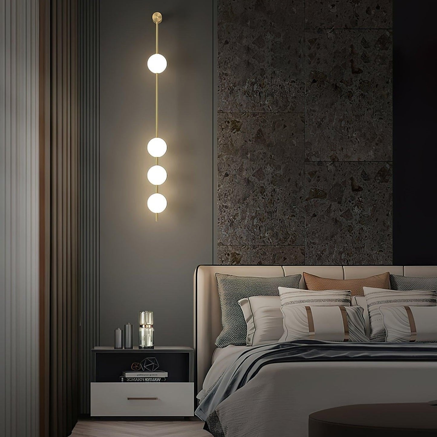 Valentina Vertical Balls Wall Lamp