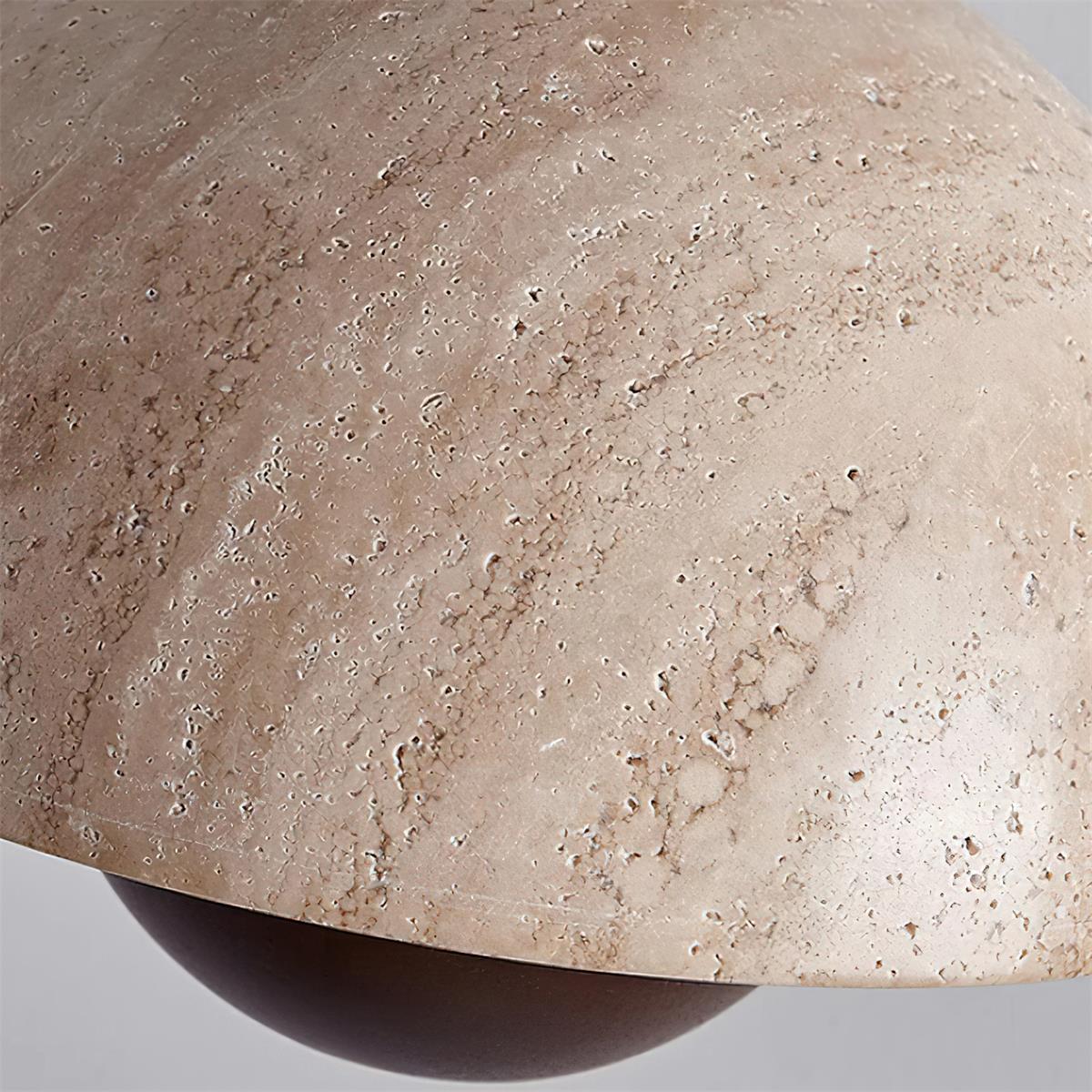 Ritta  Travertine  Pendant Lamp Wood