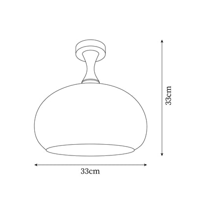 Liora Amber Glass Ceiling Light