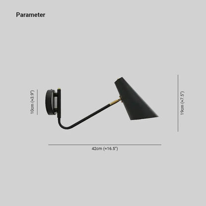 Epoch Rotatable Wall Lamp, Black & White & Gold, Bedroom