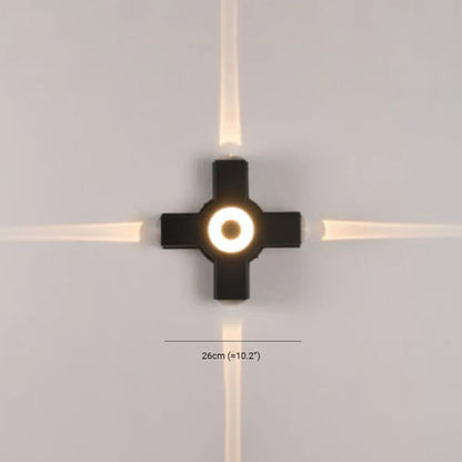 Ovelo Modern Waterproof Minimalist Cross Outdoor Wall Light Garden/Corridor