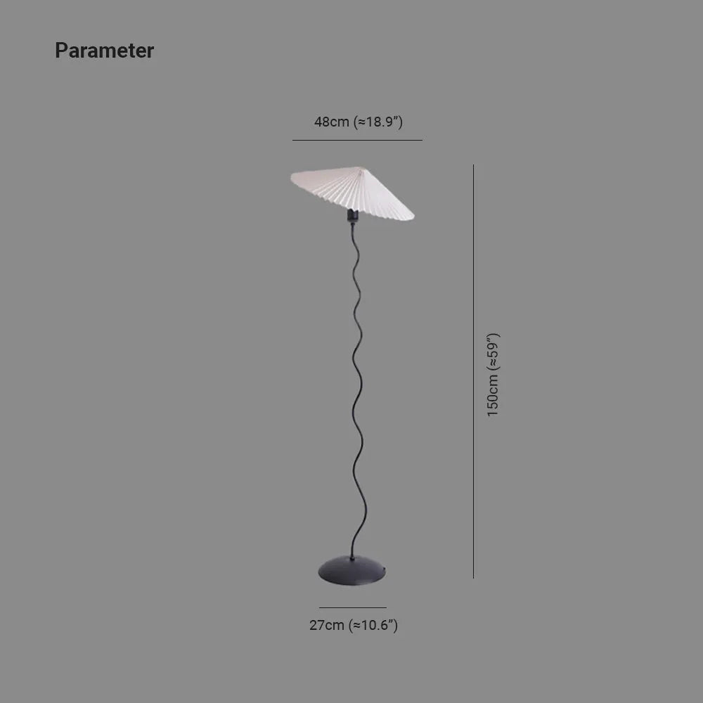 Lampadaire LED moderne en tissu champignon Ritta