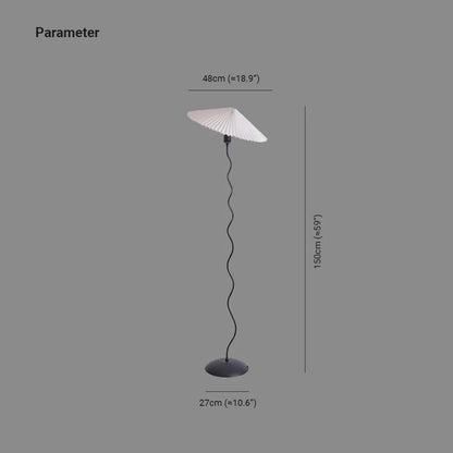 Lampadaire LED moderne en tissu champignon Ritta