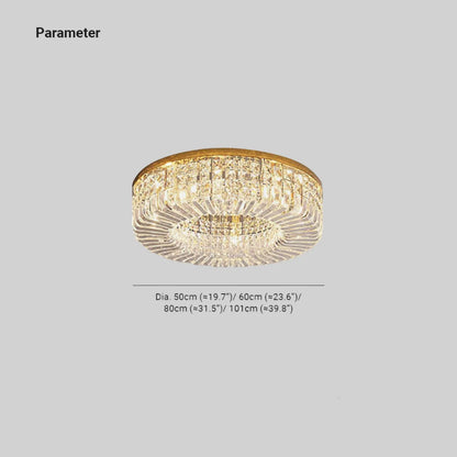 Kristy Luxury Flush Mount Metal/Crystal Ceiling Light