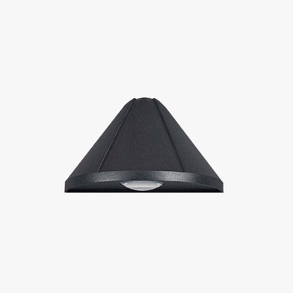 Ray Modern Cone Metal Outdoor Wall Lamp, Black