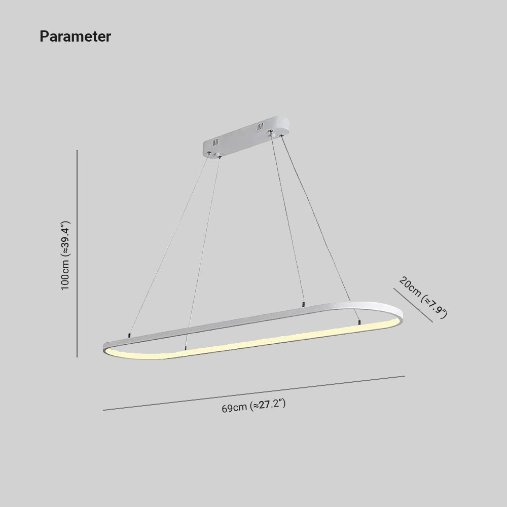 Suspension d'intérieur ovale minimaliste Junel