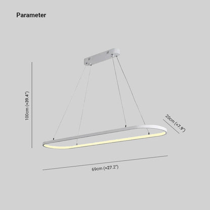 Suspension d'intérieur ovale minimaliste Junel