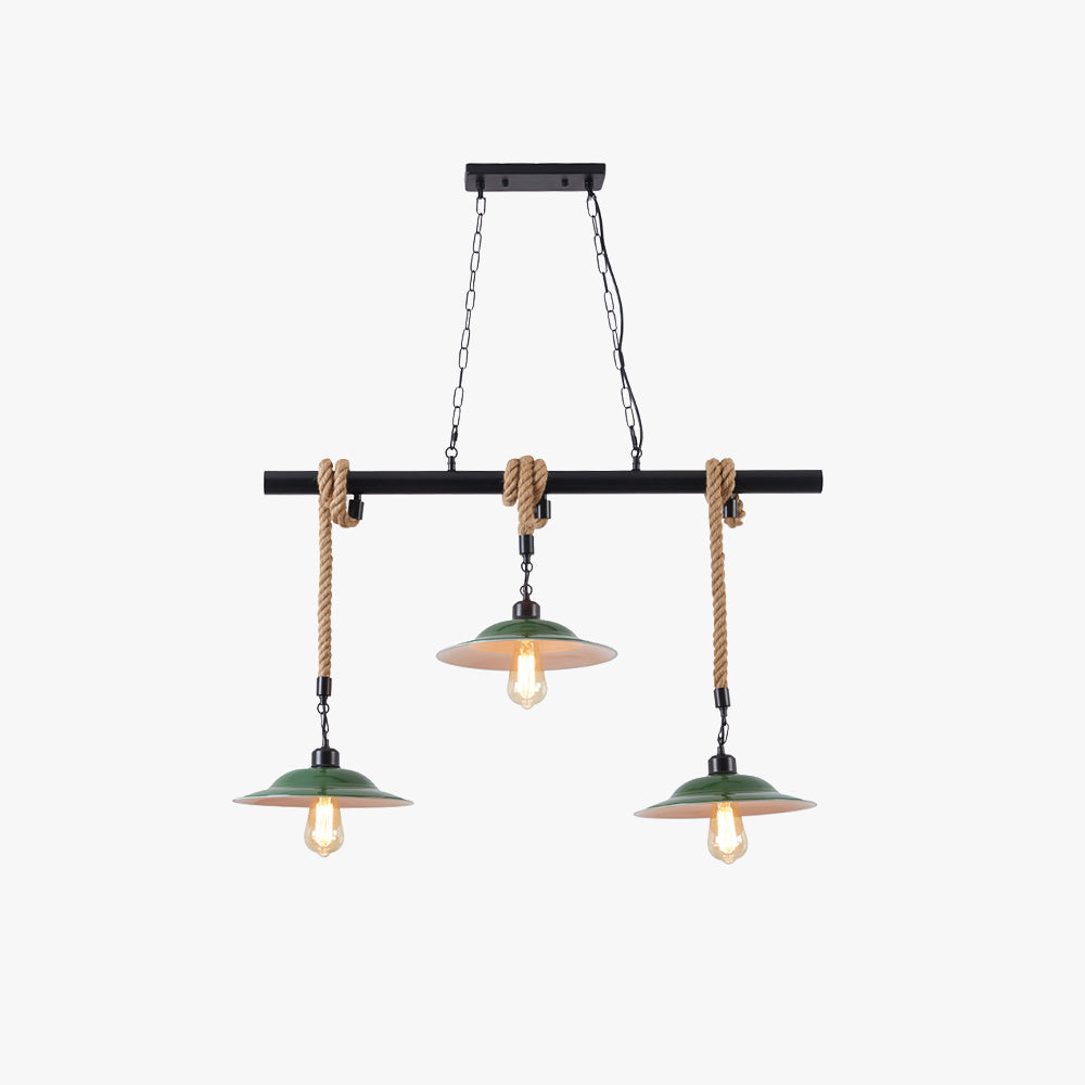 Epoch Vintage LED-Pendelleuchte, grünes Metall, für Küche und Wohnzimmer
