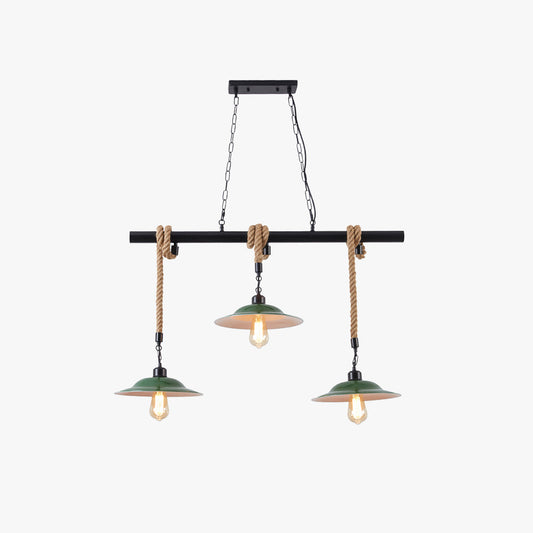 Epoch Vintage LED-Pendelleuchte, grünes Metall, für Küche und Wohnzimmer