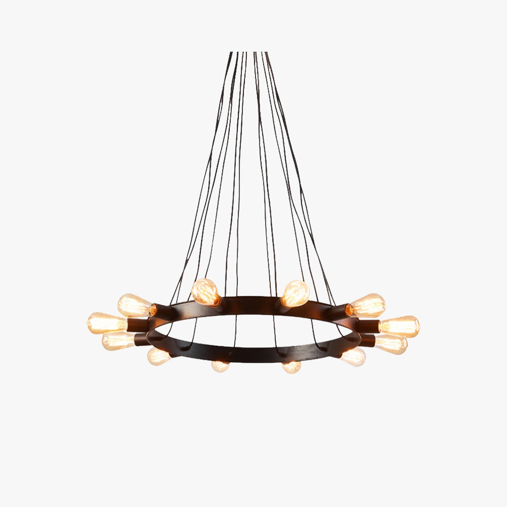Lustre LED Vintage Silva en Métal Marron pour Salon/Bar