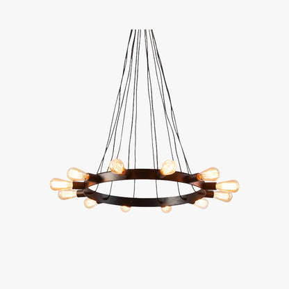 Lustre LED Vintage Silva en Métal Marron pour Salon/Bar