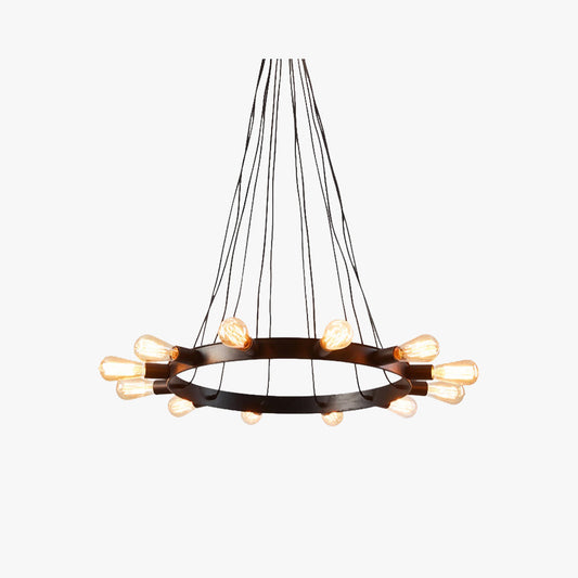 Lustre LED Vintage Silva en Métal Marron pour Salon/Bar