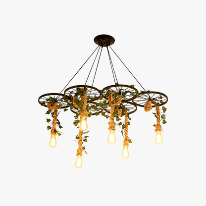 Arisha Industrial LED Chandelier Black Bar/Living Room