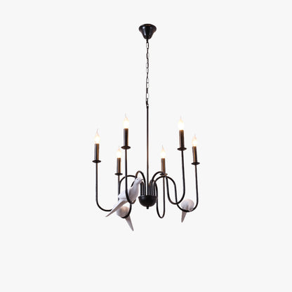 Silva Vintage Chandelier Black Metal Bedroom/Cafe Living Room