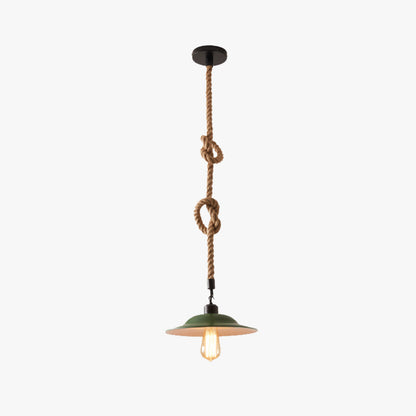 Epoch Vintage LED Pendant Light Green Metal Dining Room/Bedroom
