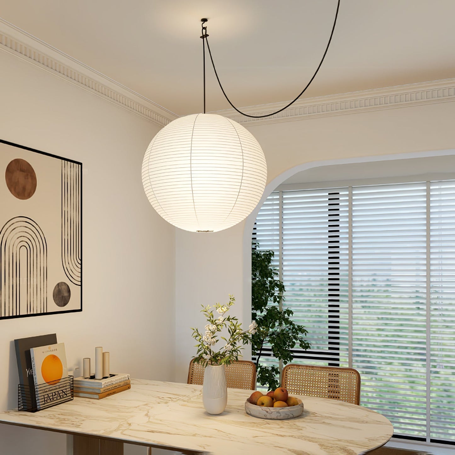 Sylin Pendant Swag Light Mulberry Silk