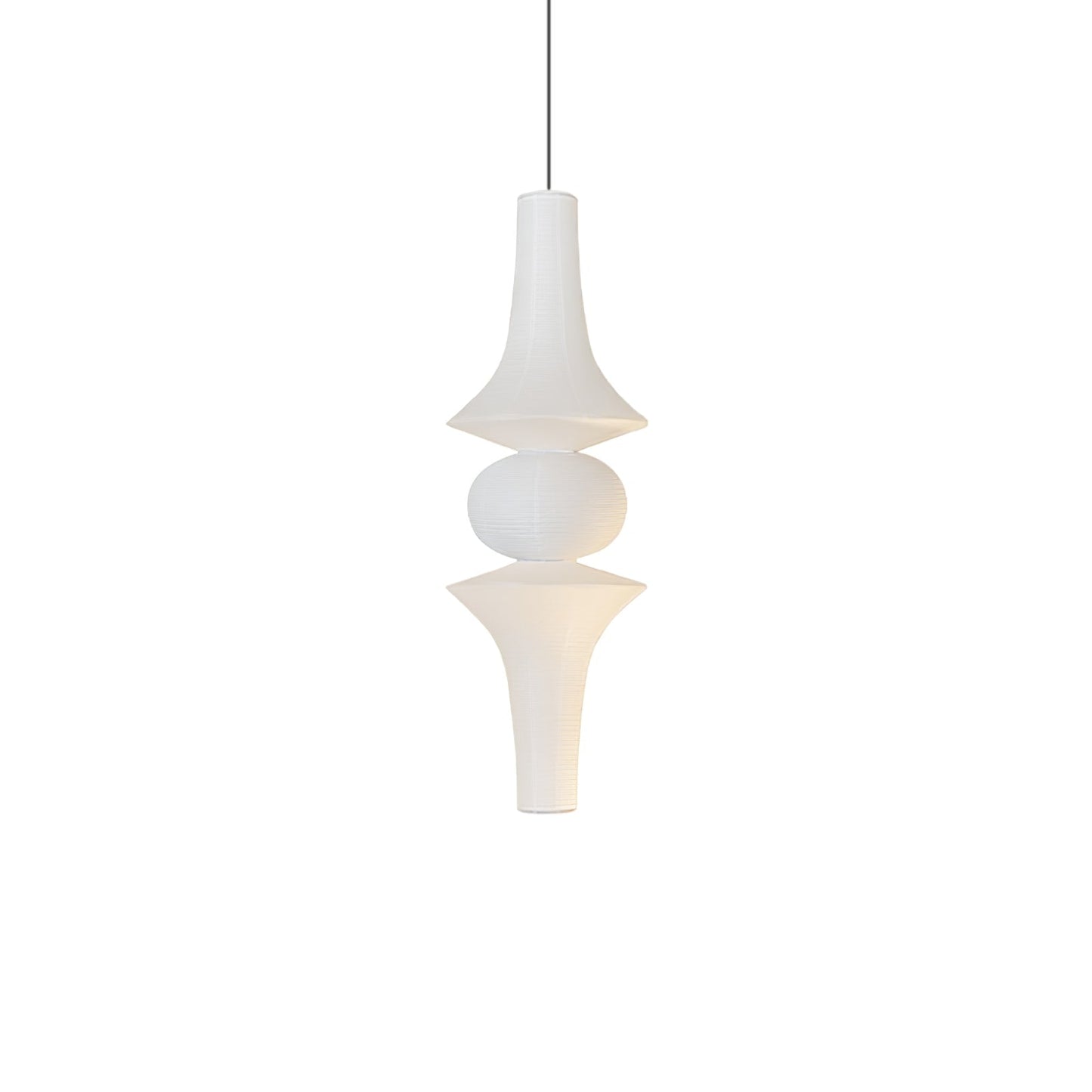 Faye Sculptural Paper Vertical Pendant Light