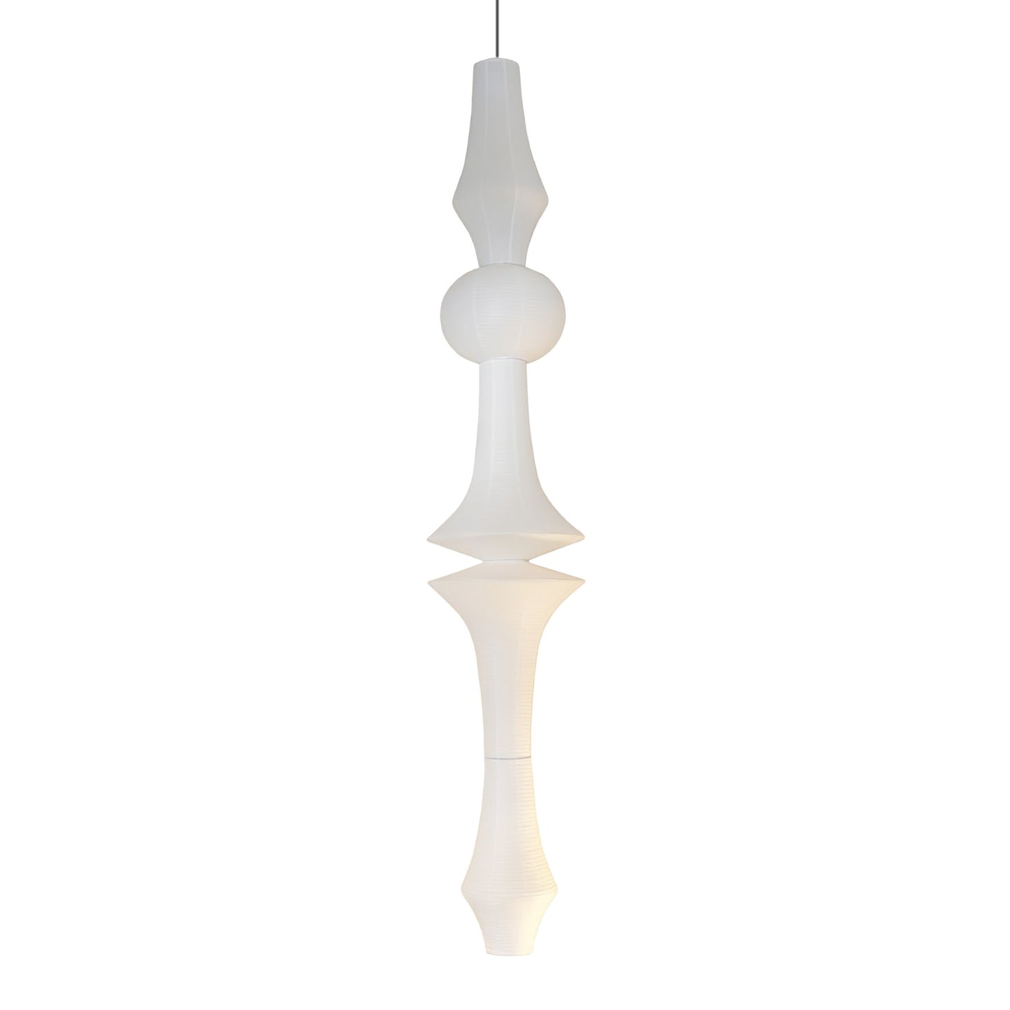 Faye Sculptural Paper Vertical Pendant Light