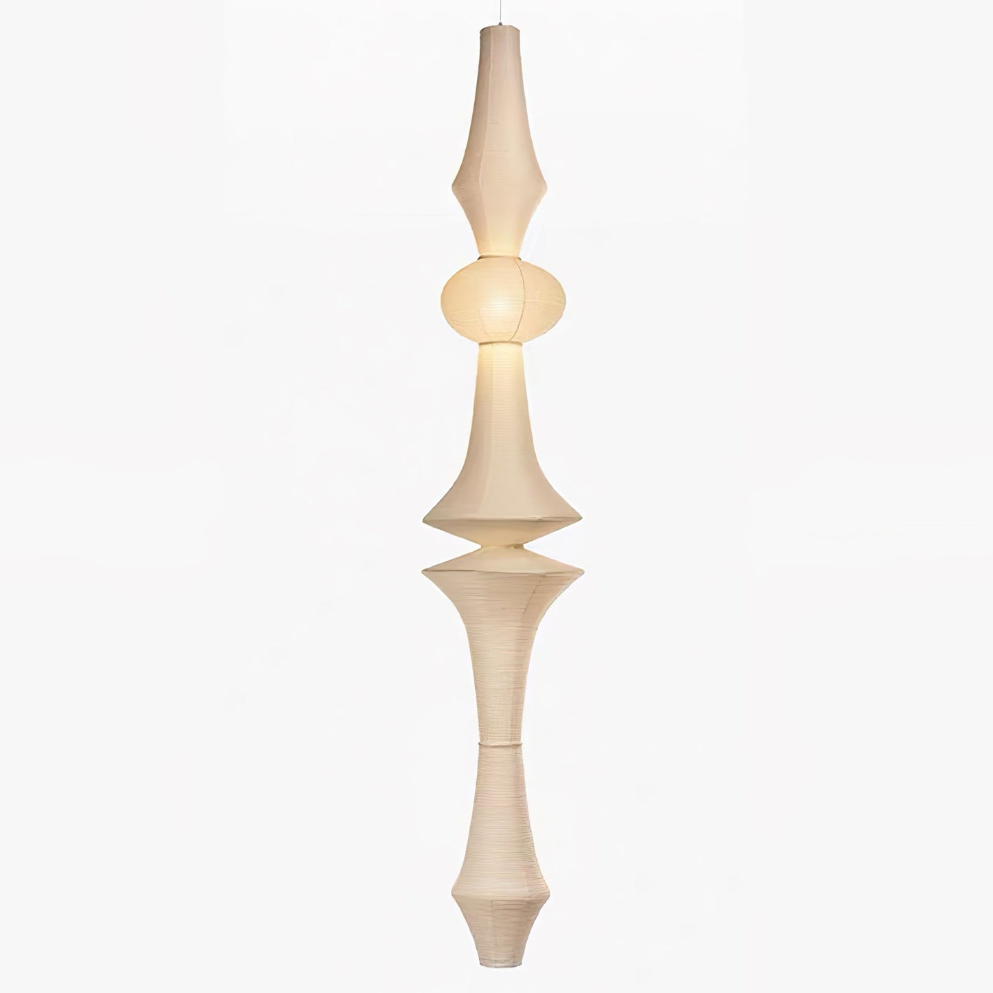 Faye Sculptural Paper Vertical Pendant Light