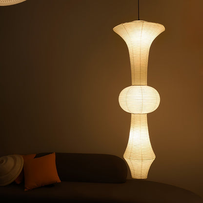 Faye Sculptural Paper Vertical Pendant Light