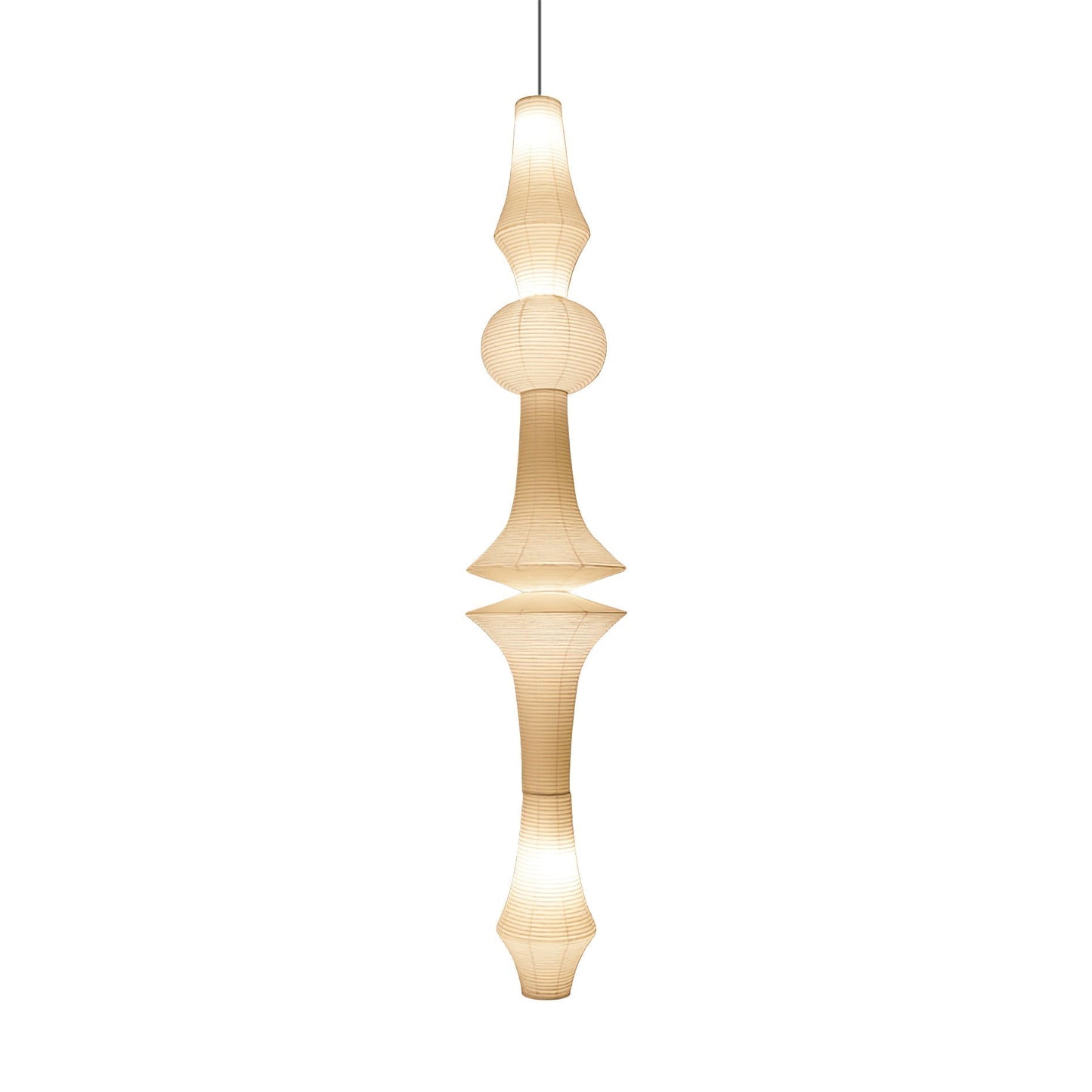 Faye Sculptural Paper Vertical Pendant Light