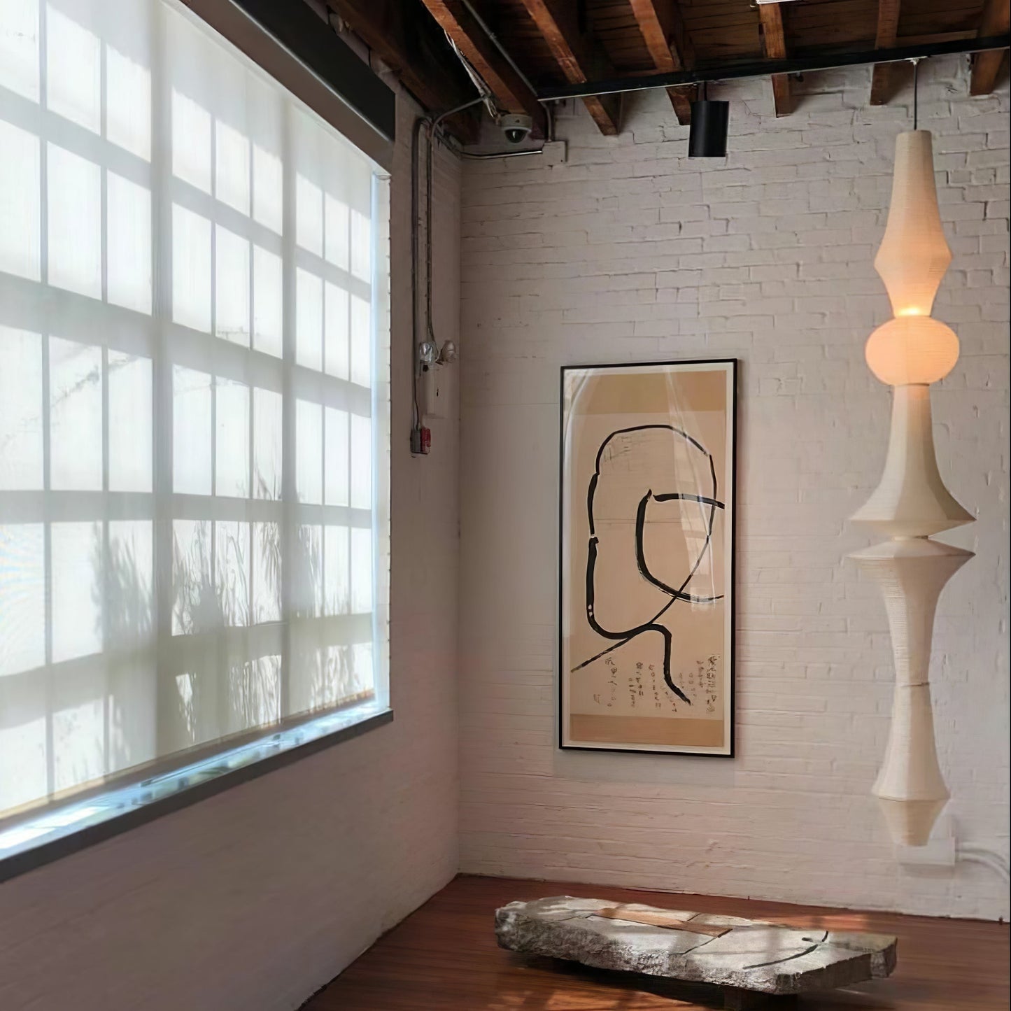 Faye Sculptural Paper Vertical Pendant Light