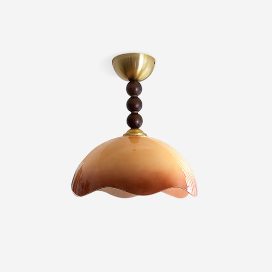 Amberis Vintage Deckenleuchte aus bernsteinfarbenem Glas