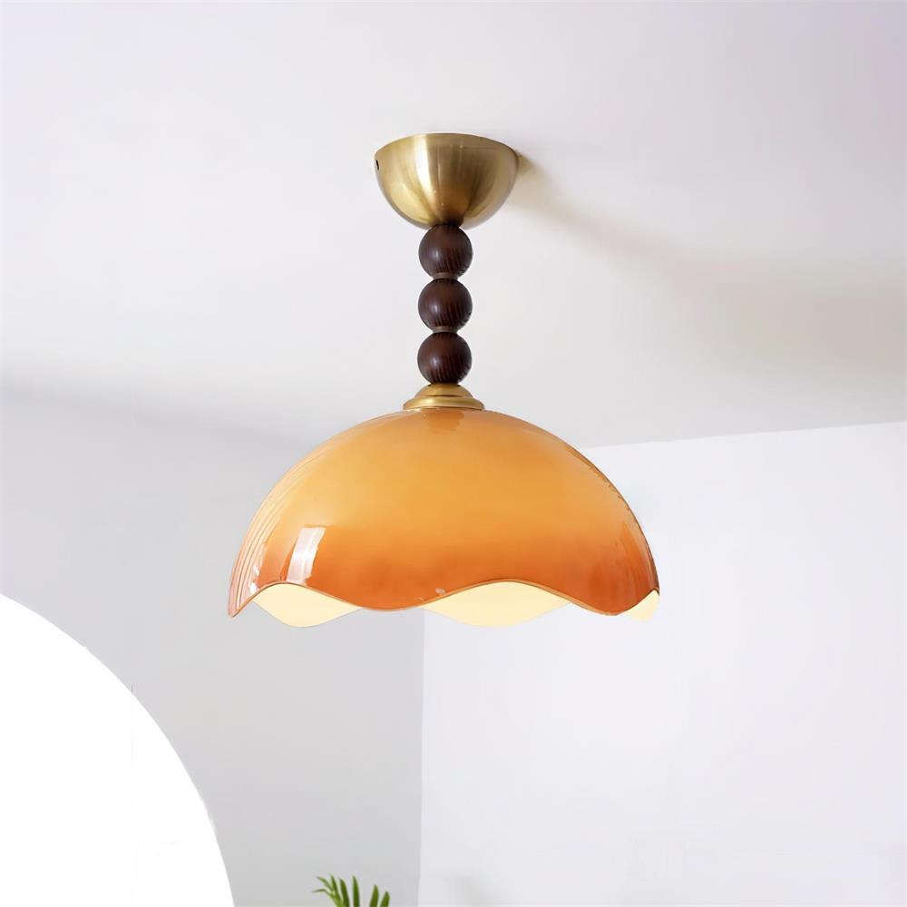 Amberis Vintage Amber Glass Ceiling Light