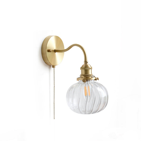 June Vintage Glass Wall Lamp