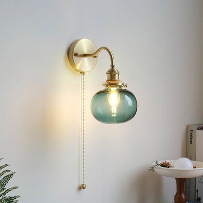 June Vintage Glass Wall Lamp