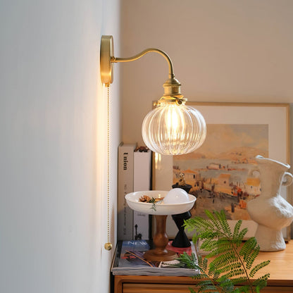 June Vintage Glass Wall Lamp