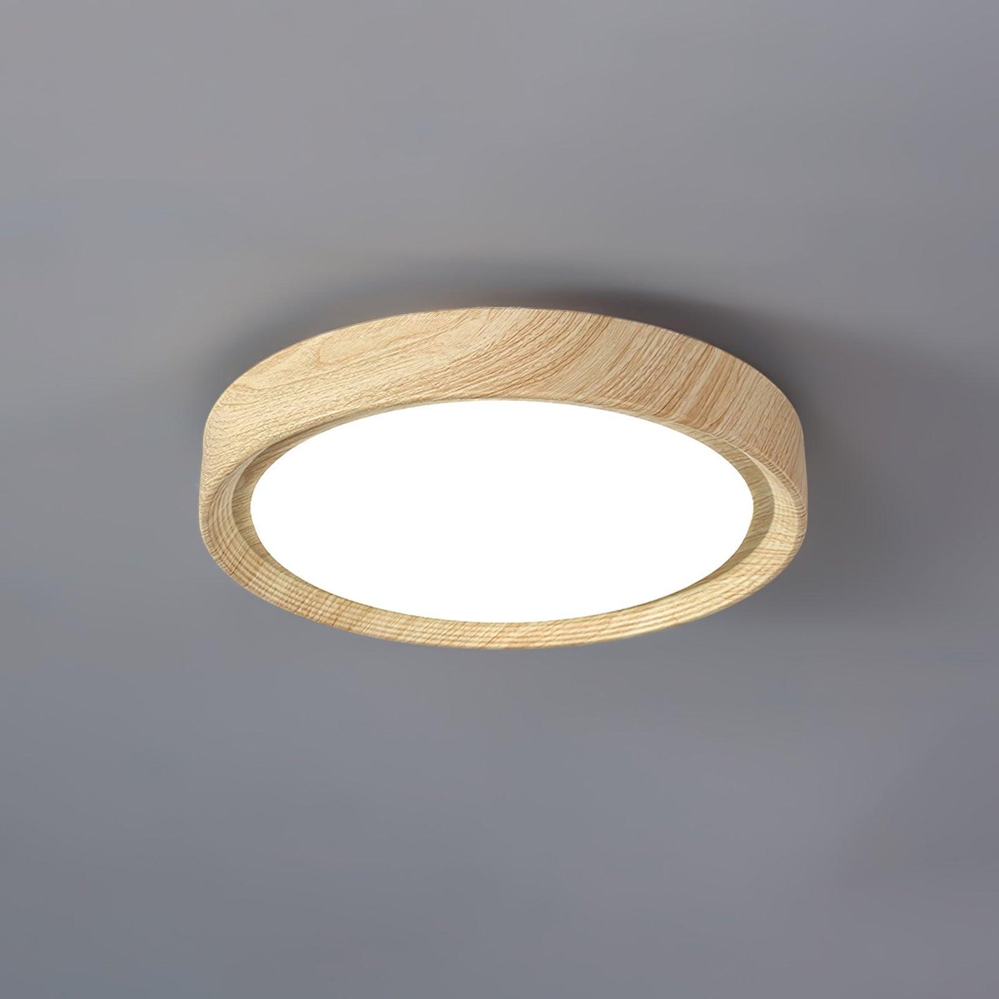 Grena Wood Grain Round Ceiling Light