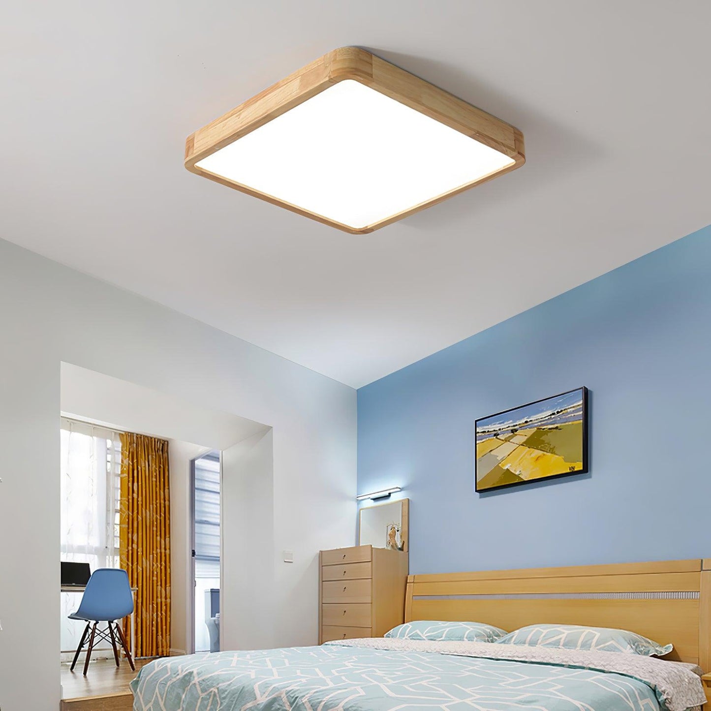 Hano Wooden Geometric Ceiling Light