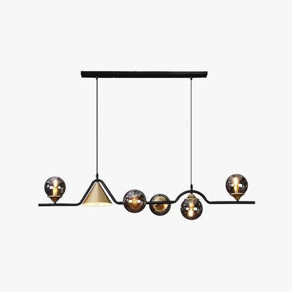 Arisha Modern LED Pendant Light Black/Gold Glass Living Room/Bedroom