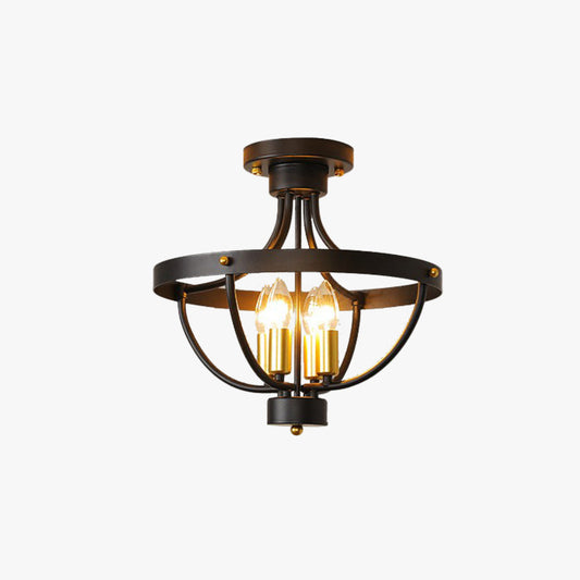 Lampada a sospensione vintage a LED Silva in metallo nero opaco per sala da pranzo