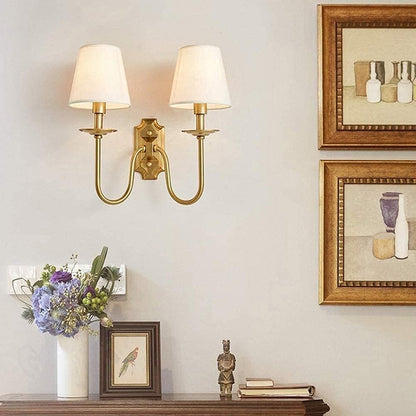 Chloe Vintage Fabric Shades Wall Lamp
