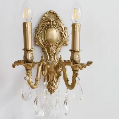 Silva Vintage Luxury LED Indoor Wall Light Metal Crystal Living Room Hallway