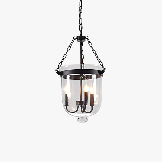 Silva Pendant Light Glass Black Industrial  LED  Living Room