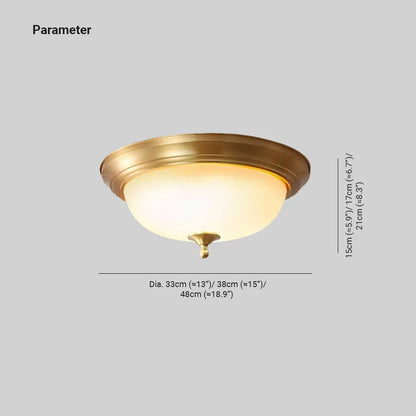 Arisha Flush Mount Ceiling Light  Brass Retro LED Living Room Bedroom