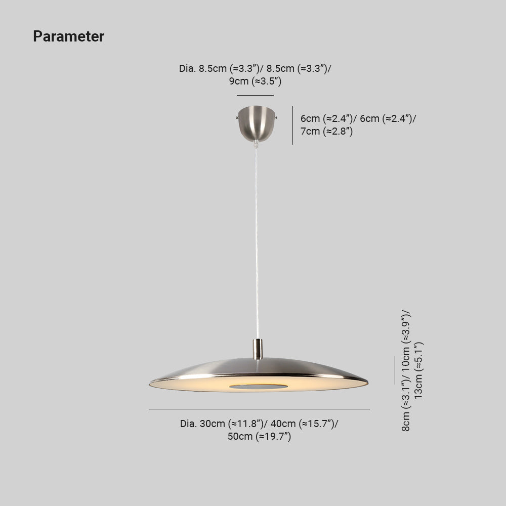 Arisha  kitchen  Pendant Light White& Nickel Post Modern